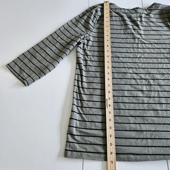 Jones New York Top Womens XL Lot of 2 Stripes 3/4 Sleeve Cotton Cottage Casual - Picture 7 of 16